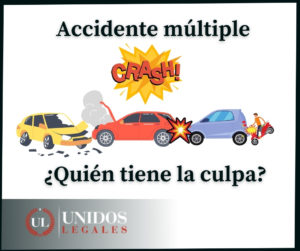 Quién tiene la culpa en un accidente multiple de vehículos