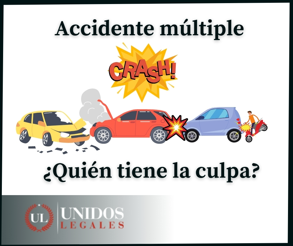 ¿Quién tiene la culpa en un accidente de múltiples vehículos?
