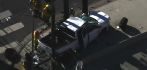 accidente de auto en Lake balboa - 6 personas heridas